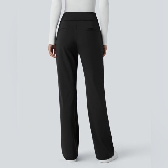 Halara Flex™ DayStretch Mid Rise Side Zipper Pocket Work Flare Pants, M Petite - Picture 2 of 13